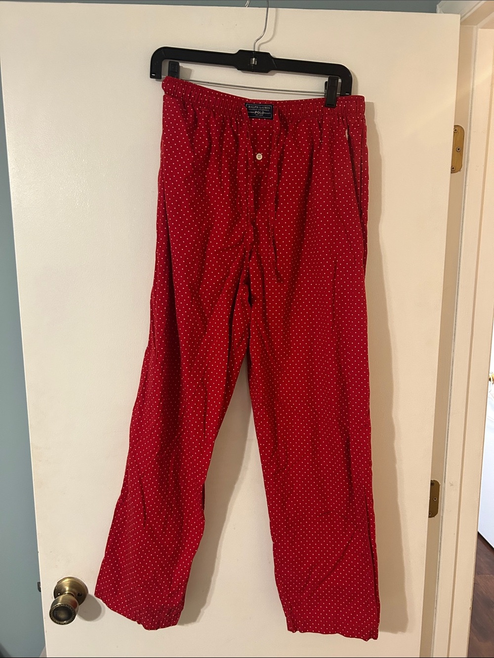 Men's Ralph Lauren Red Polka Dot Lounge Pants - Relaxed Sweatpants & Joggers